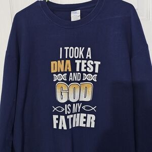 Mens, XXL. Port and Company, blue sweatshirt